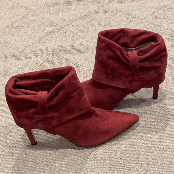 Calvin Klein Suede Ankle Boot High Heel Bethany Adjustable Shaft Women 6.5 US - Picture 2 of 13
